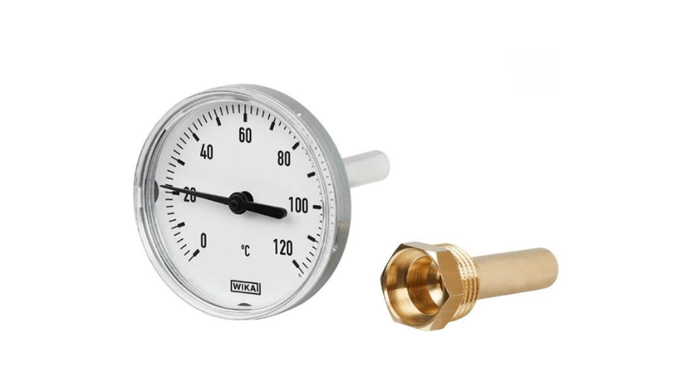 WIKA Dial Thermometer 0 → +120 °C, 48777789