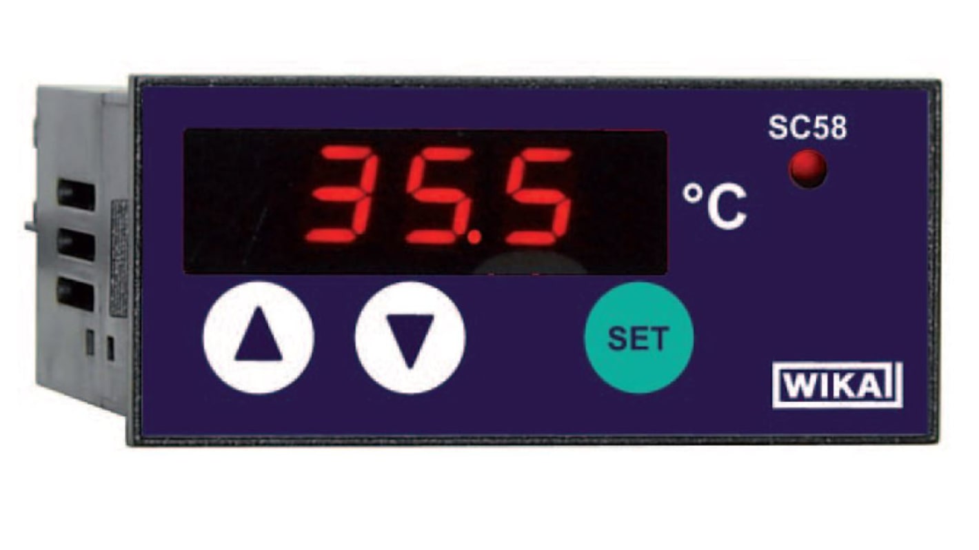 Régulateur de température PID WIKA, SCXX, 12 → 24 V, 62 x 28mm, 1 sortie sorties , Relais