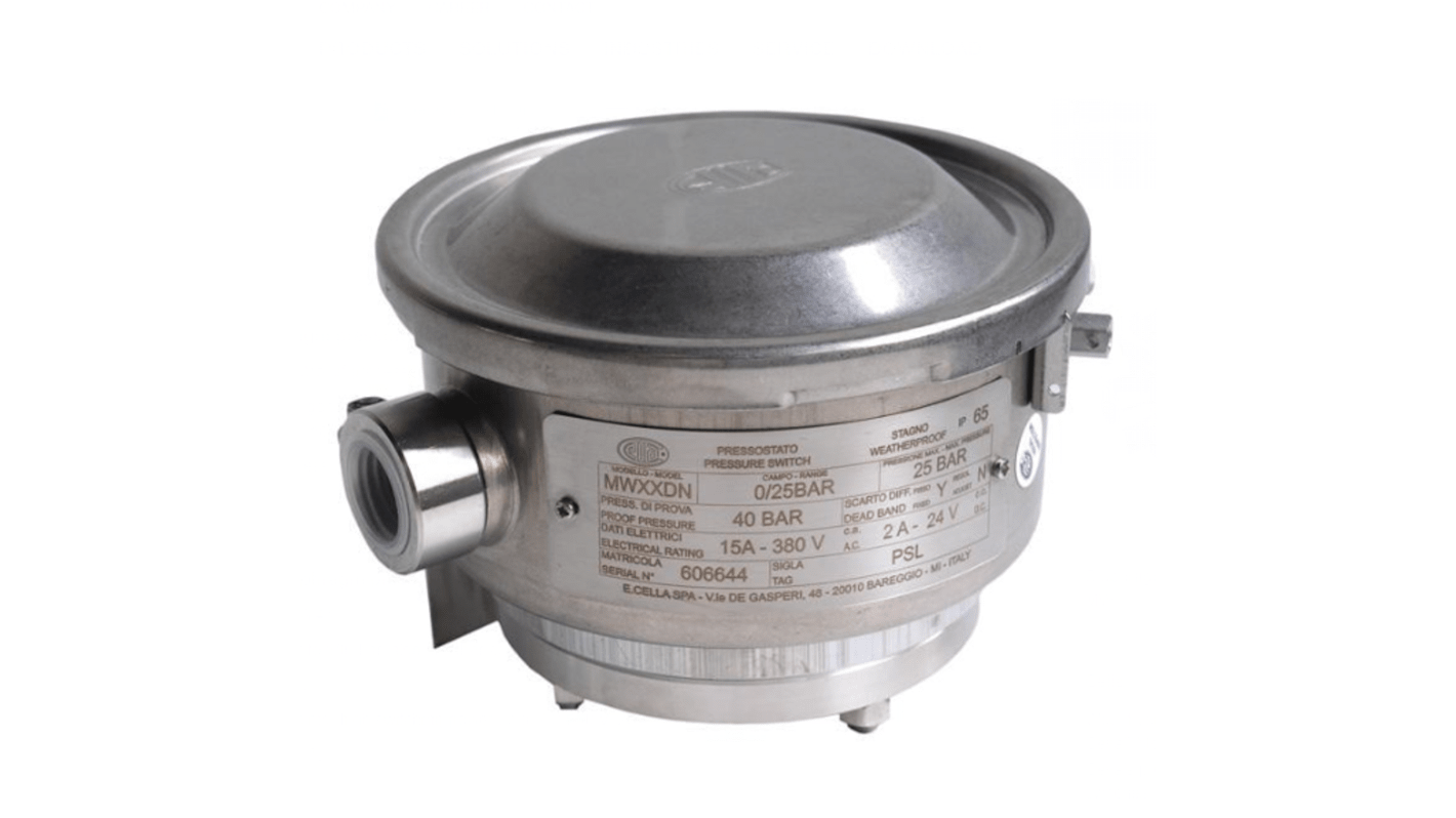 WIKA MW Series Pressure Sensor, 0bar Min, 16mbar Max, SPDT Output, Gauge Reading