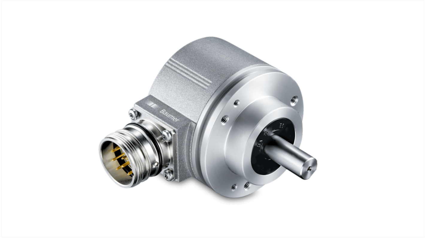 Baumer 8 → 30V dc 1024 Pulse Optical Encoder with a 10 mm Solid Shaft, Flange Mount, Connector