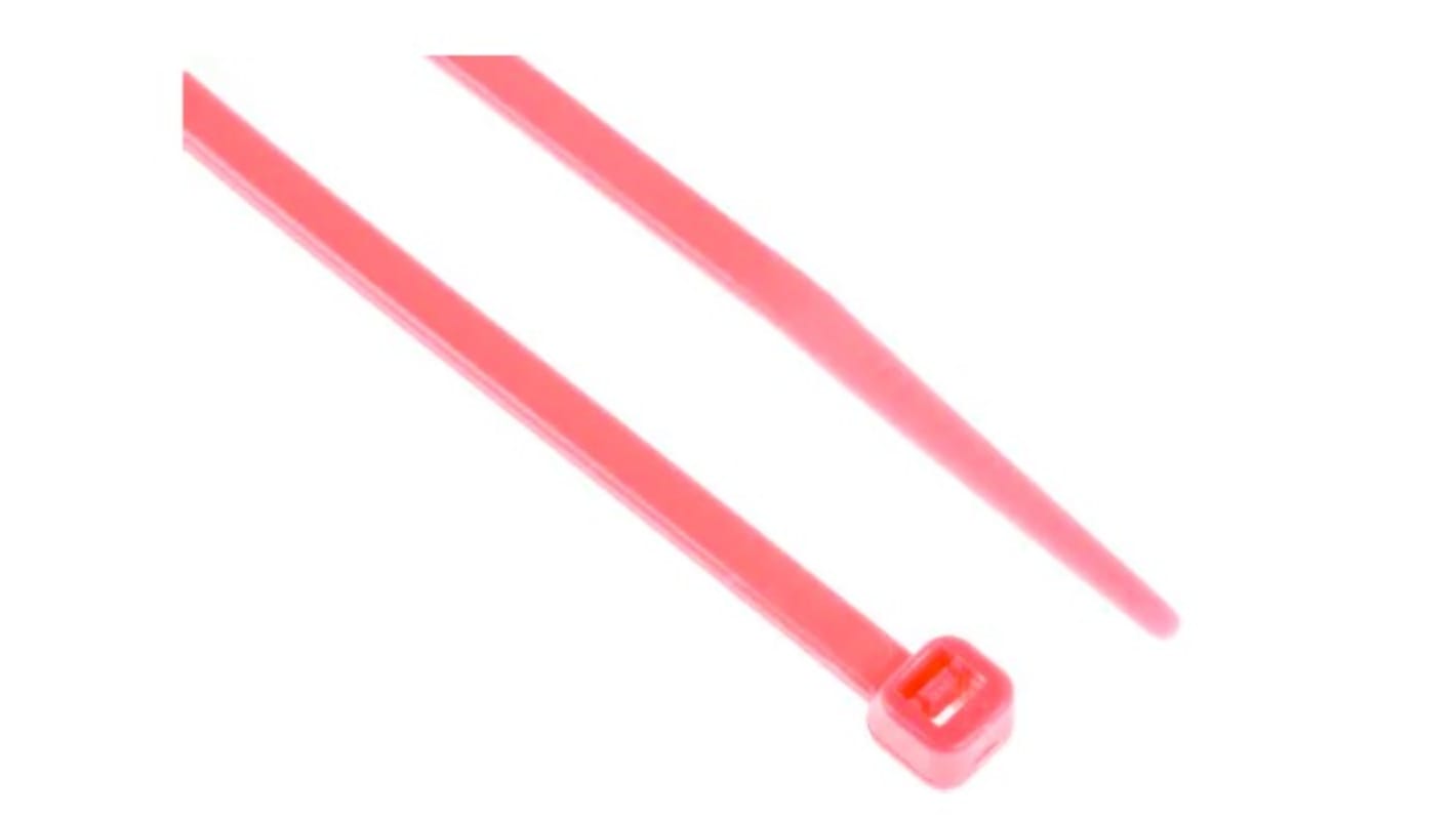 Brida RS PRO de Nylon 66 Rosa, 203mm x 3,6 mm, No desmontable