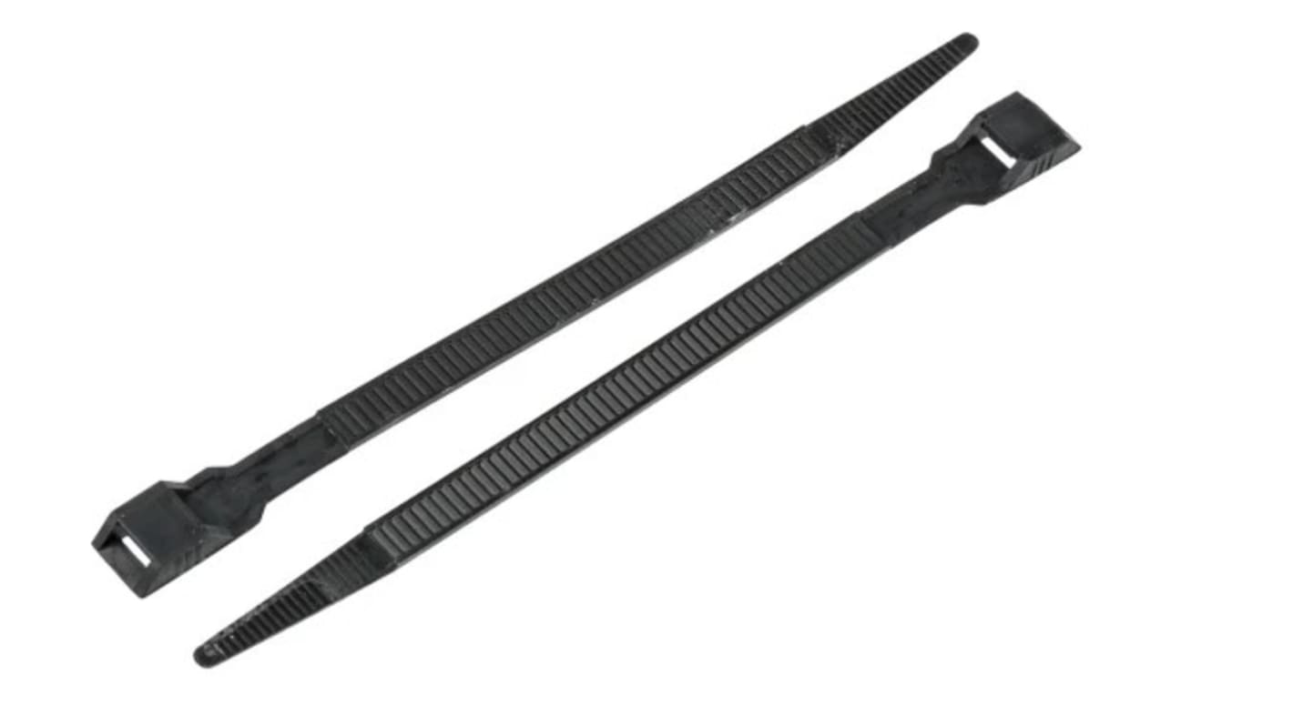 Brida RS PRO de Nylon 66 Negro, 300mm x 9 mm, Bloqueo doble