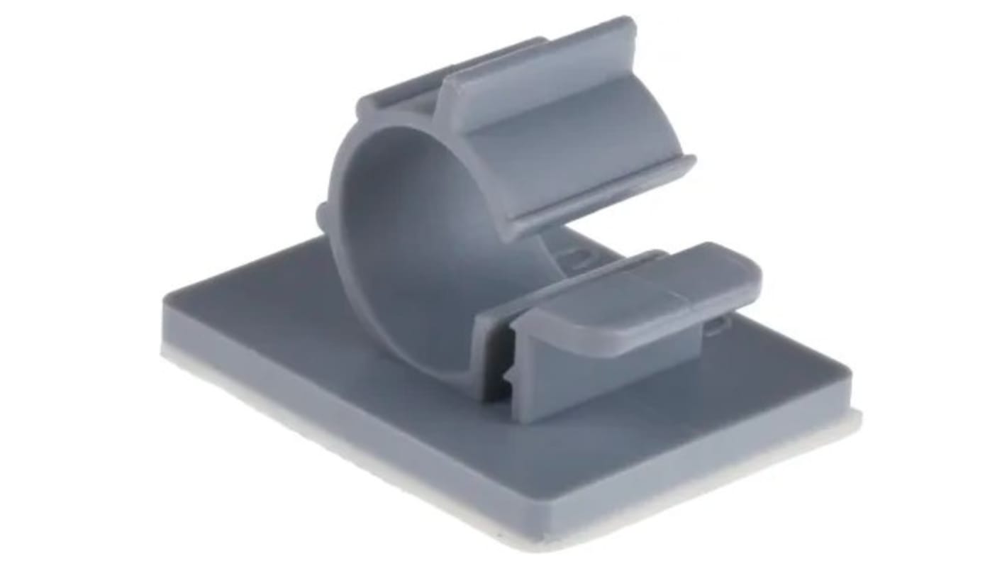 RS PRO Grey Nylon Cable Clamp, 10mm Max. Bundle