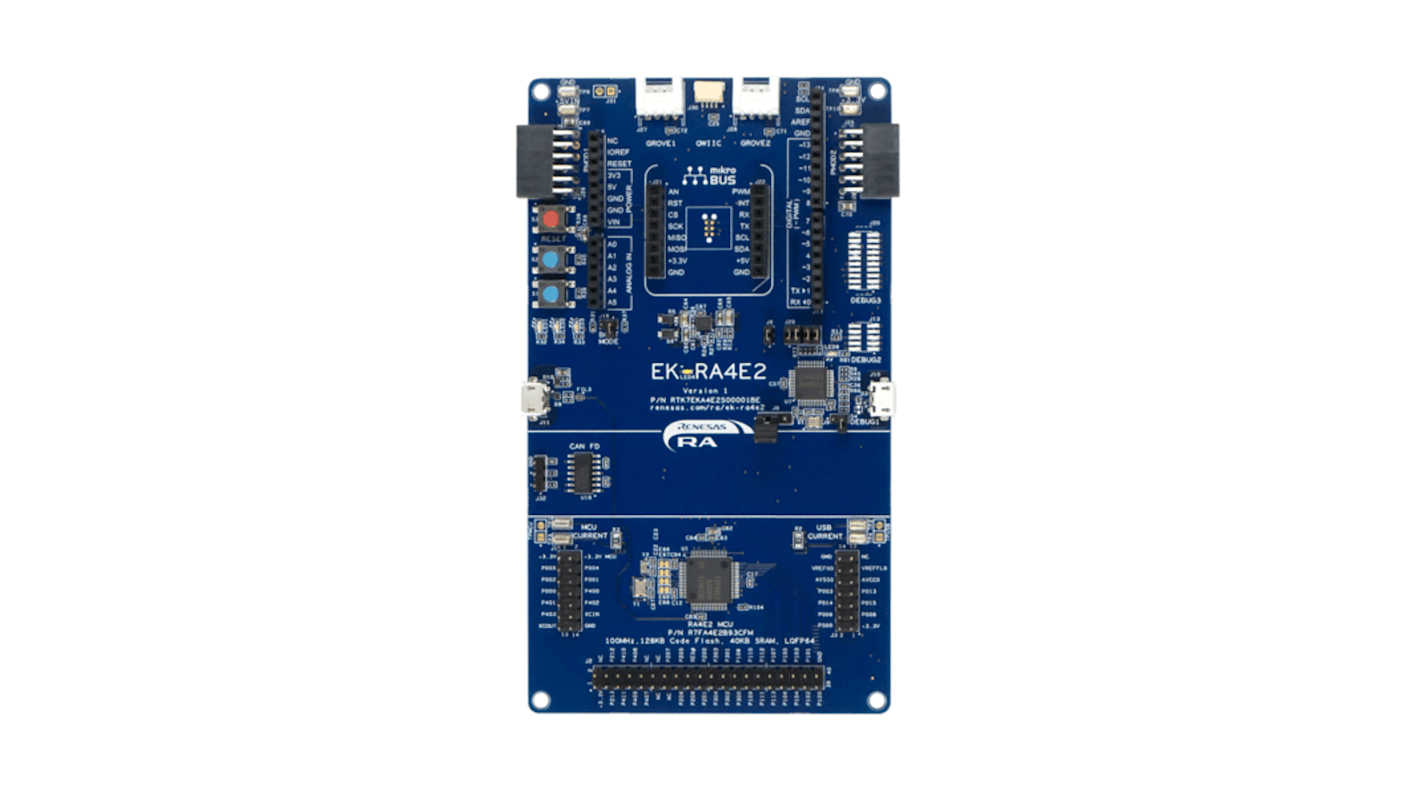 ルネサス エレクトロニクス 評価ボード, プロトタイピングボード, RA4E2 Fast Prototyping Board, マイクロコントローラ, RTK7FPA4E2S00001BE