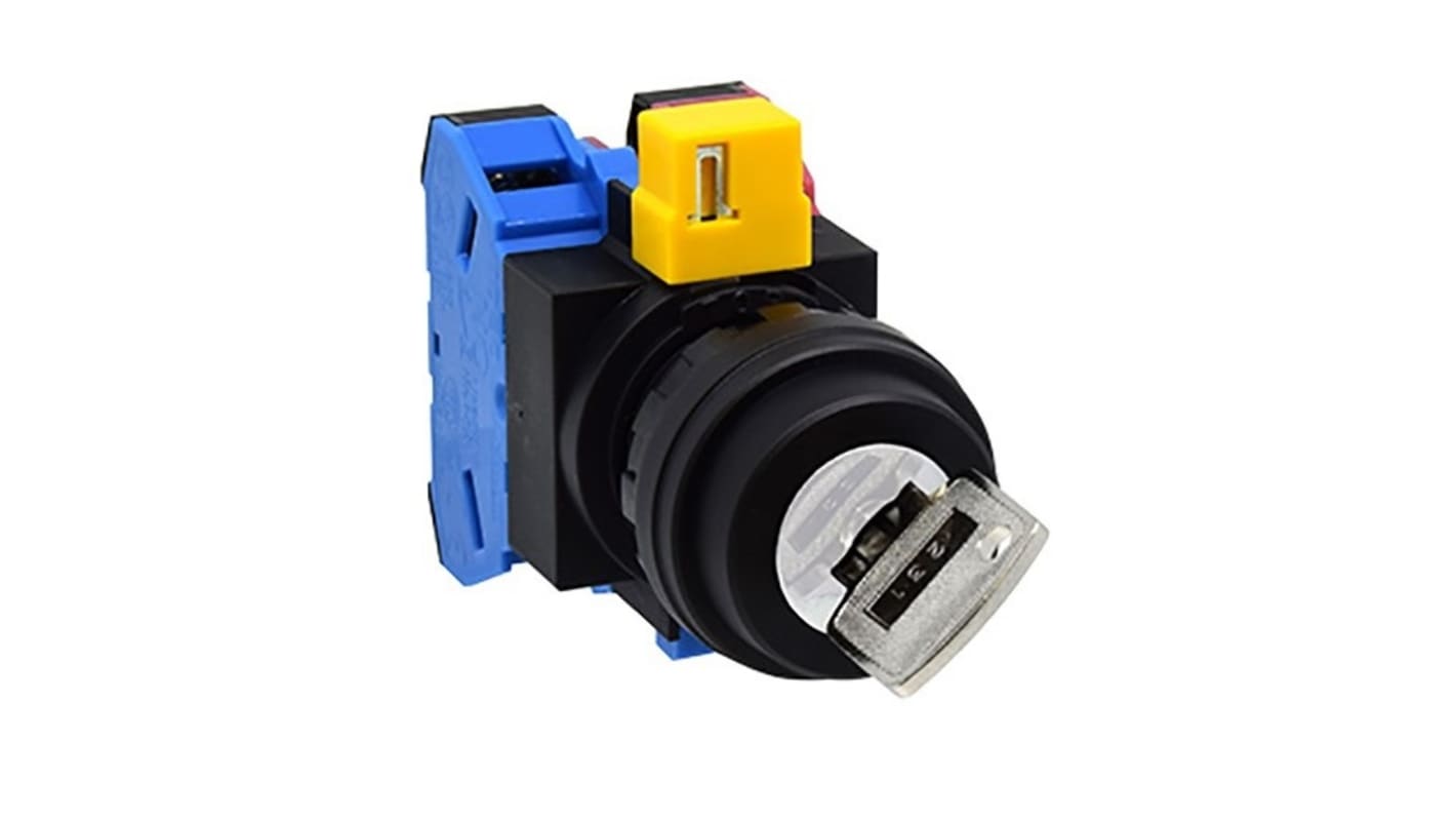 Idec IP20, IP65 Key Switch, 1NO, 10A 12-Way Flat-Key