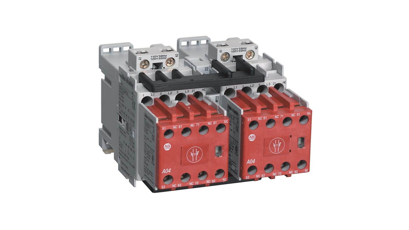 Allen Bradley IEC 104S-C Contactor, 24 V dc Coil, 3-Pole, 9 A, 7.5 kW, NO, 690 V ac