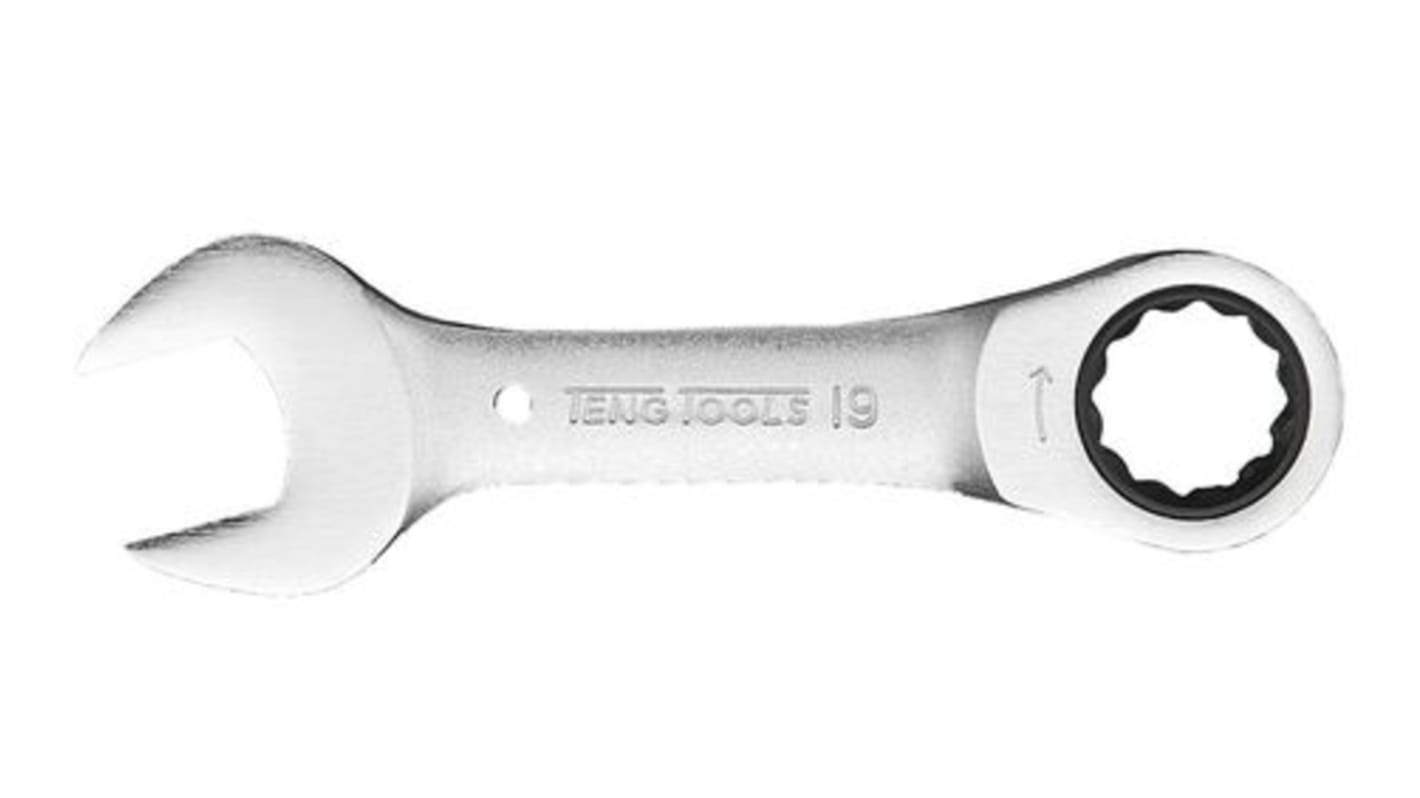 Chiave combinata a cricchetto Teng Tools, lungh. 97 mm, bocca poligonale 10mm