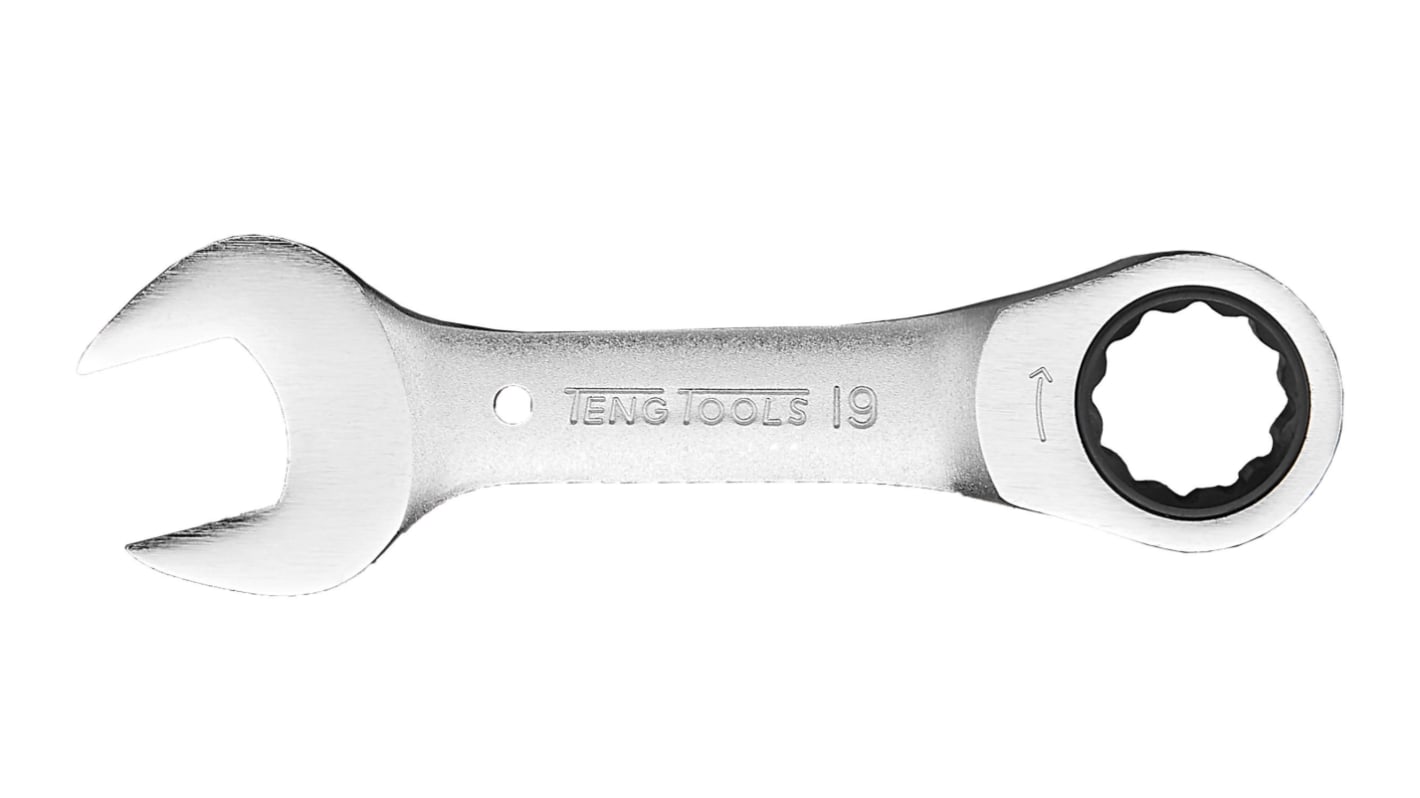 Chiave combinata a cricchetto Teng Tools, lungh. 106 mm, bocca poligonale 12mm
