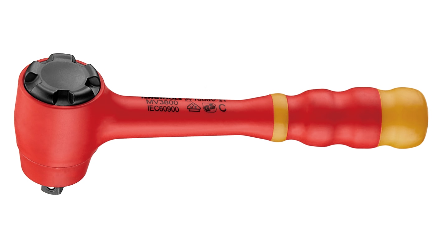 Cricco Teng Tools da 3/8 in, L. 200 mm, Approvato VDE/1000V