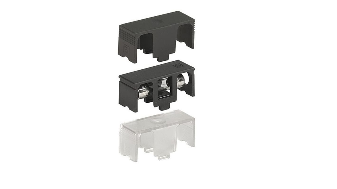 Schurter ヒューズカバー, 25mm x 9.6mm, OGN-SMD