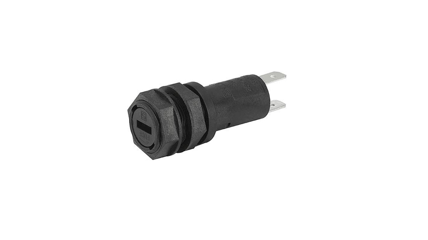 Schurter 保险丝座, 5 x 20mm尺寸, 10A, 250V 交流, 面板安装, 1