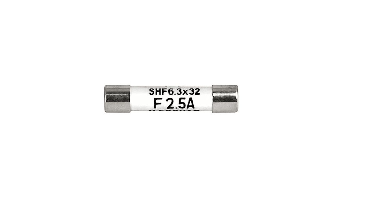 Schurter 10A F Ceramic Cartridge Fuse, 6.3 x 32mm