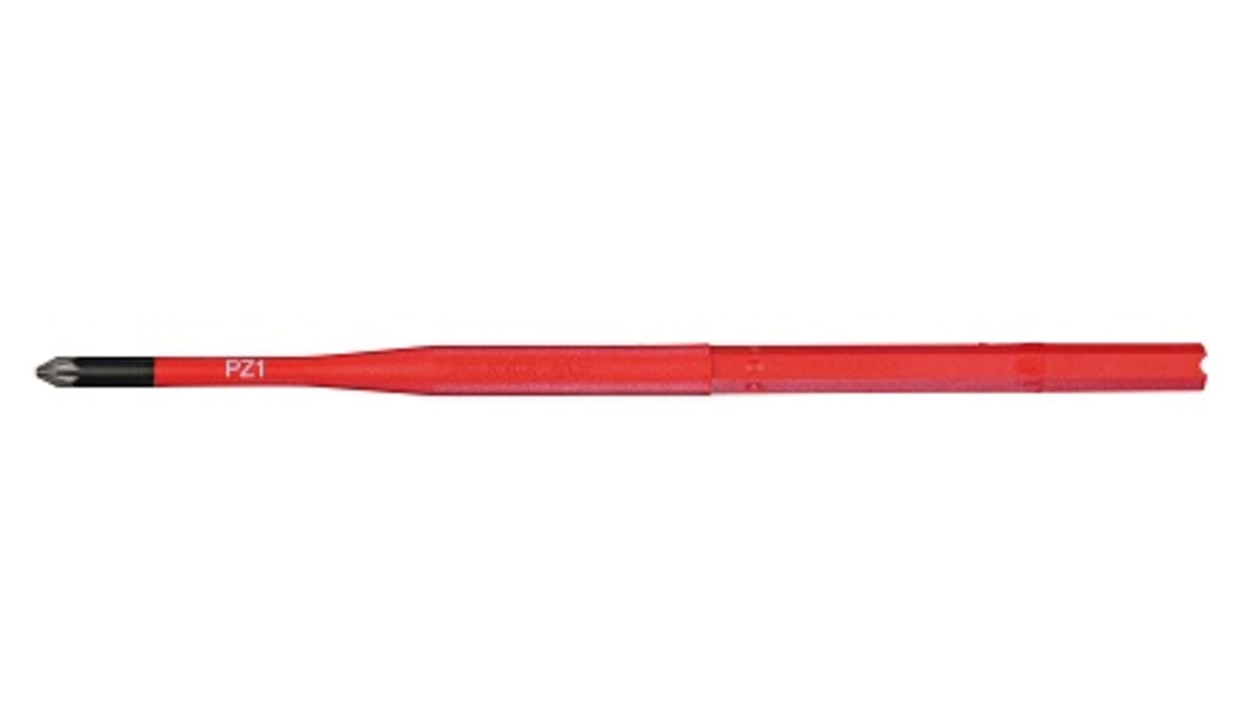 Felo Pozidriv Screwdriver Bit, PZ1 x 170 Tip, PZ1 x 170 Drive, Pozidriv Drive, 170 mm Overall