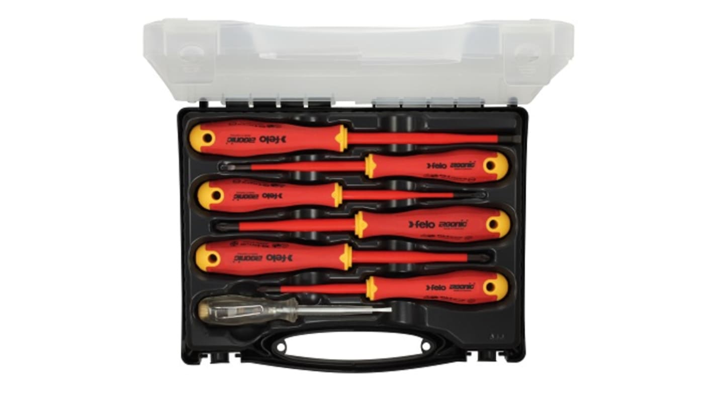 Felo Phillips; Pozidriv Insulated Screwdriver Set, 7-Piece