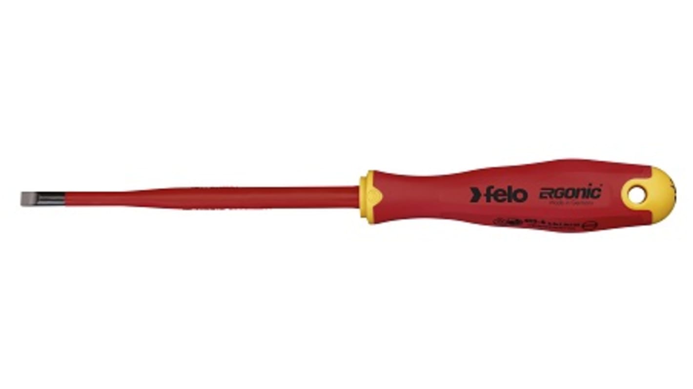 Felo 一字绝缘螺丝刀, 5.5 x 1.0 x 125 mm规格, FE4139