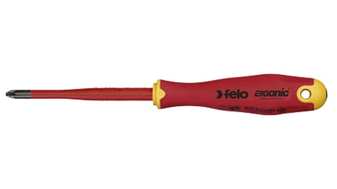 Felo Phillips Insulated Screwdriver, ±Z2 Tip, VDE/1000V