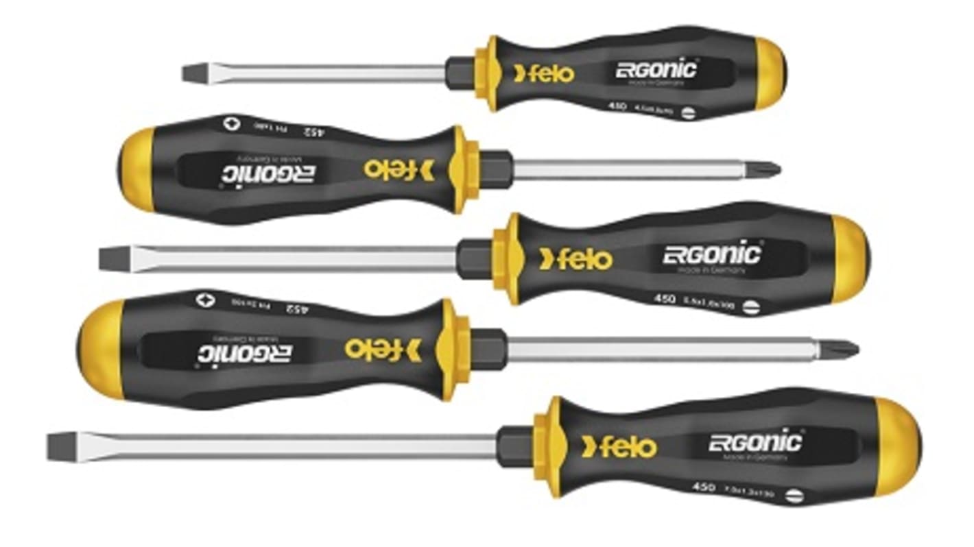 Felo Phillips; Slotted Screwdriver Set, 5-Piece