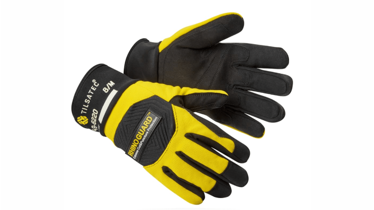 Tilsatec 49-6220 Arbeitshandschuhe, Größe 11, Cut Resistant, Puncture Resistant, Garn Schwarz/Gelb