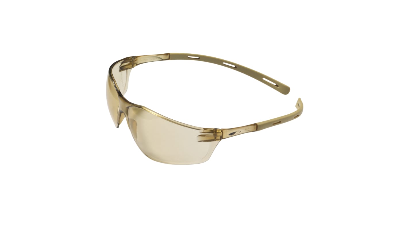 Lunettes de protection JSP RIGI, Marron, Polycarbonate, anti-buée, anti-rayures, UV 400