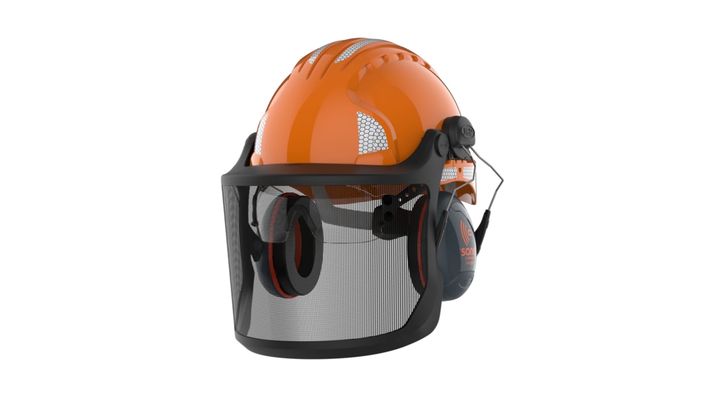 JSP EVOGuard Schutzhelm belüftet mit Kinnriemen verstellbar ABS Orange