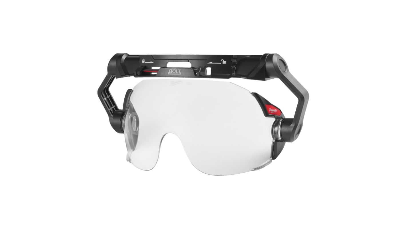 Milwaukee BOLT Visor, Scratch Resistant Anti-Mist Safety Goggles with Clear Lenses