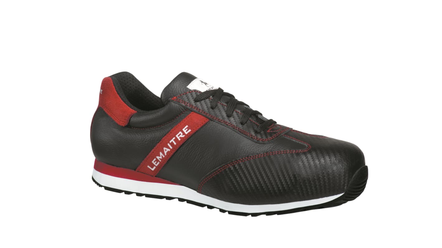 LEMAITRE SECURITE BEN Men's Black, Red, White Composite Toe Capped Safety Shoes, UK 7.5, EU 41