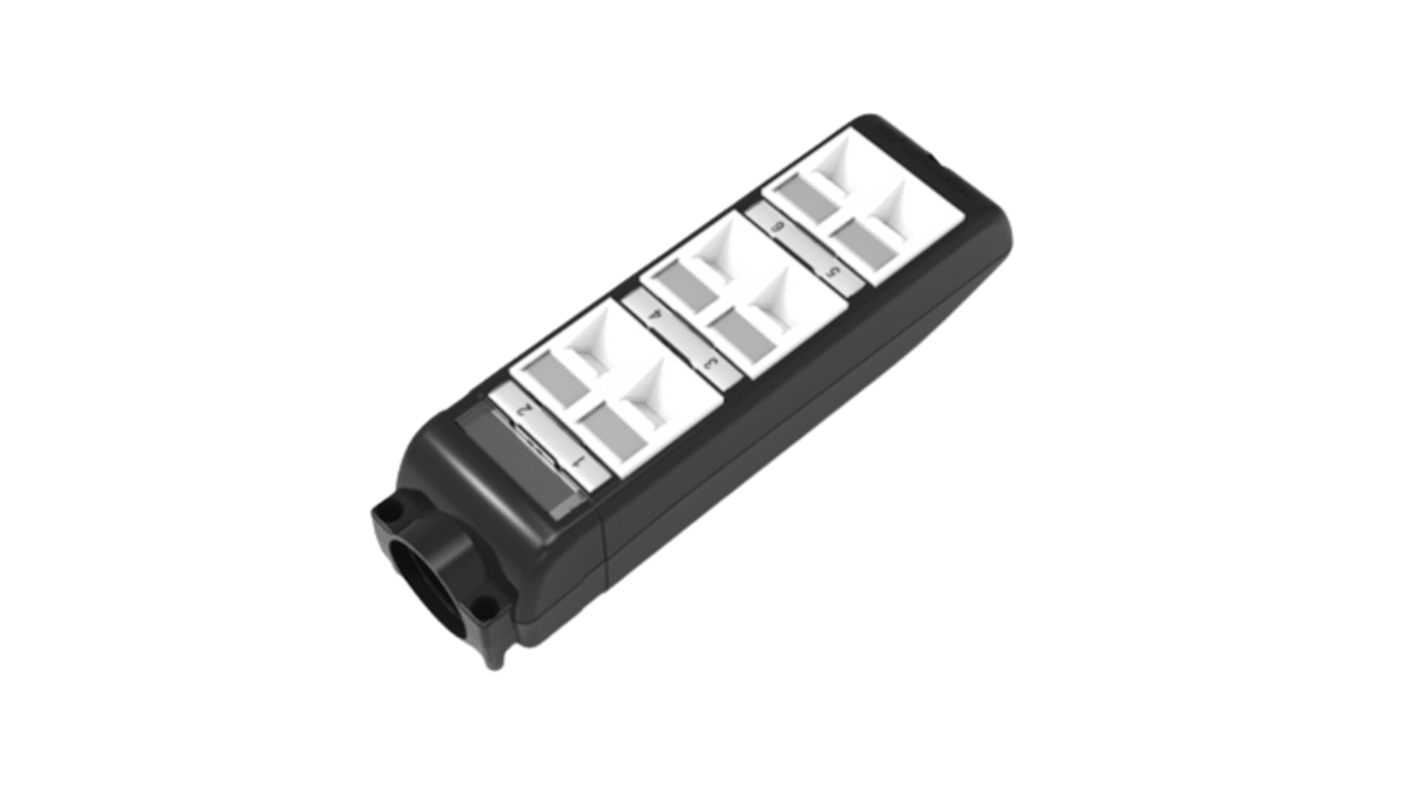 HellermannTyton Connectivity HT Serie Rangierfeld 6 Anschl., 215mm, Schwarz, Weiß