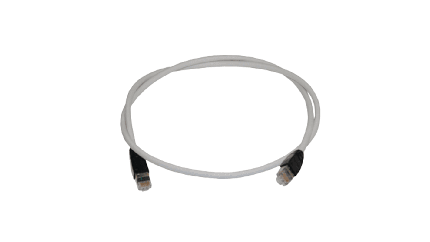 Cable Ethernet Cat6a apantallado HellermannTyton Connectivity de color Gris, long. 1m, funda de LSZH