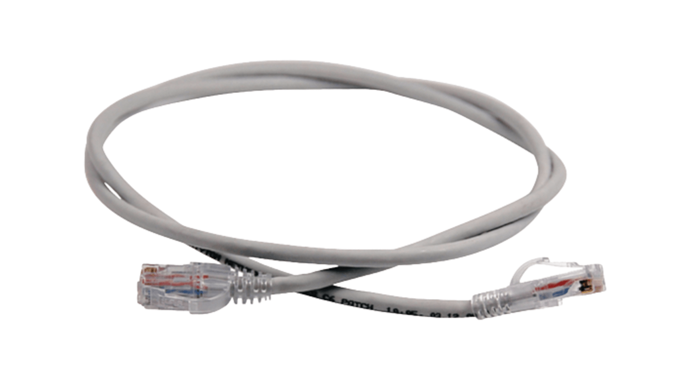 Cable Ethernet Cat6 Blank HellermannTyton Connectivity de color Gris, long. 5m, funda de LSZH