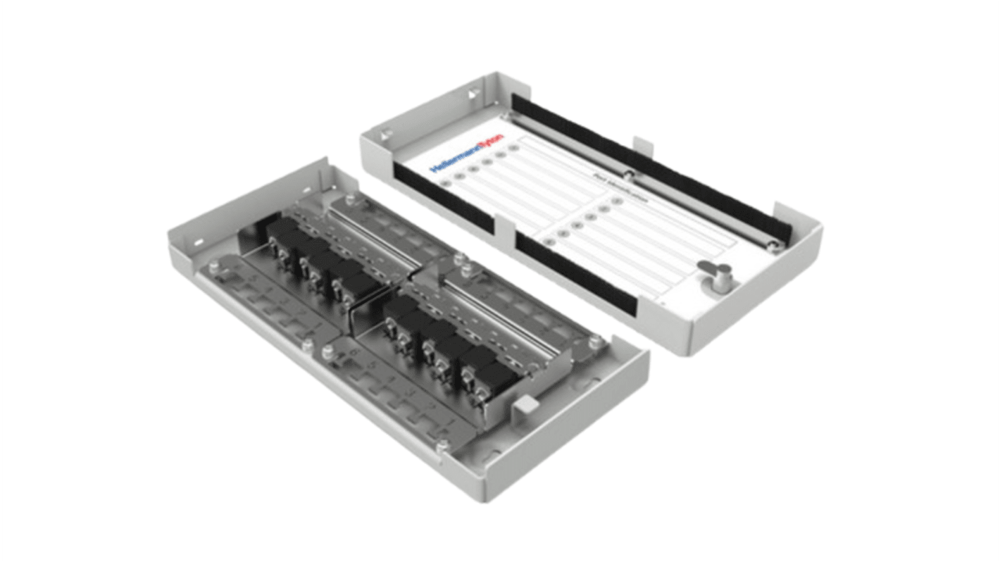 HellermannTyton ZTB Series Cat6 12 Port RJ45 Patch Panel Unshielded Grey