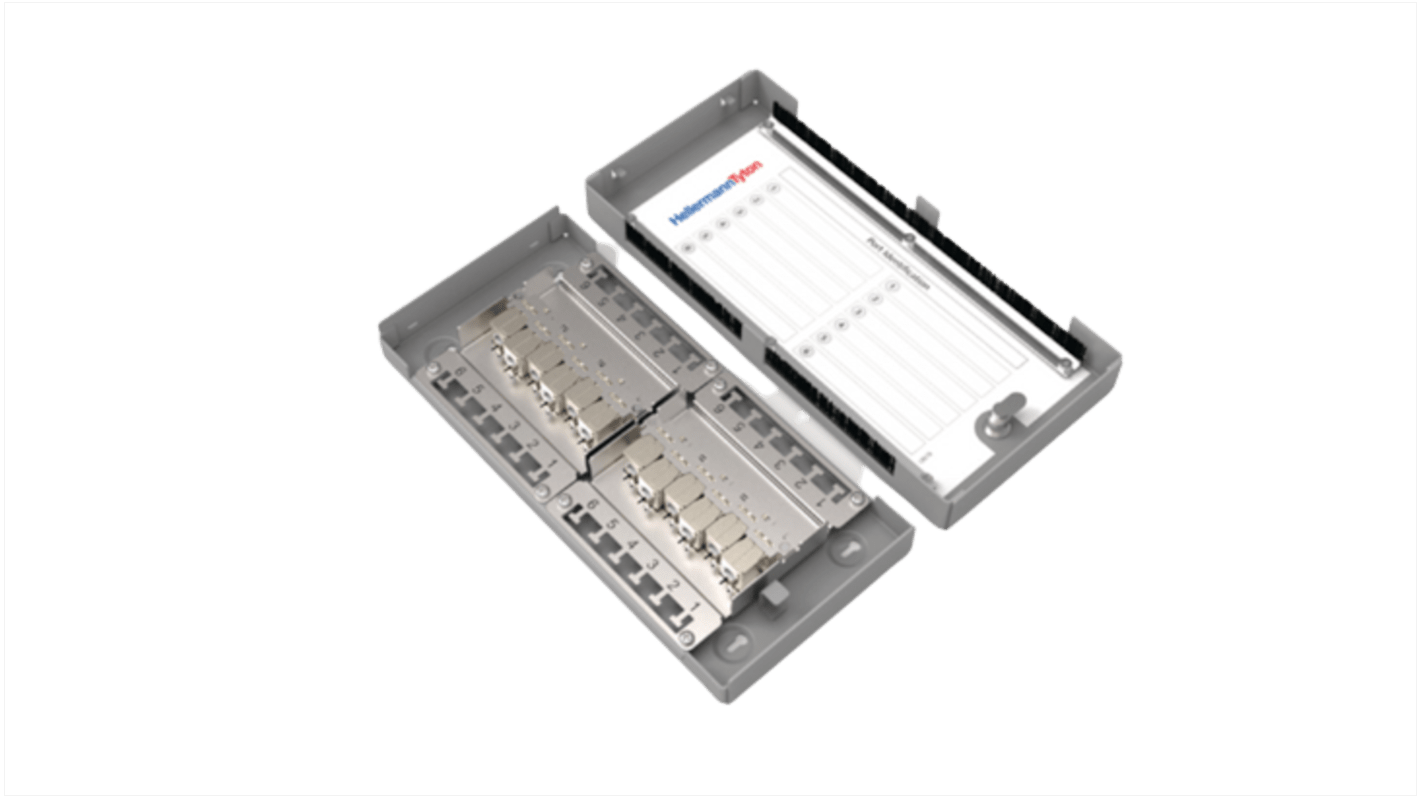 Panneau de brassage HellermannTyton Connectivity 12 ports Cat7 RJ45 Blindé série ZTB