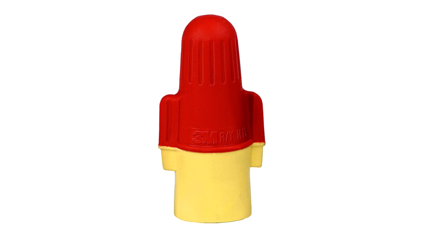 3M, 3M™ Wire Connectors Insulated Female Bullet Connector, 22AWG to 8AWG, 3.7mm Bullet diameter, Red, Yellow