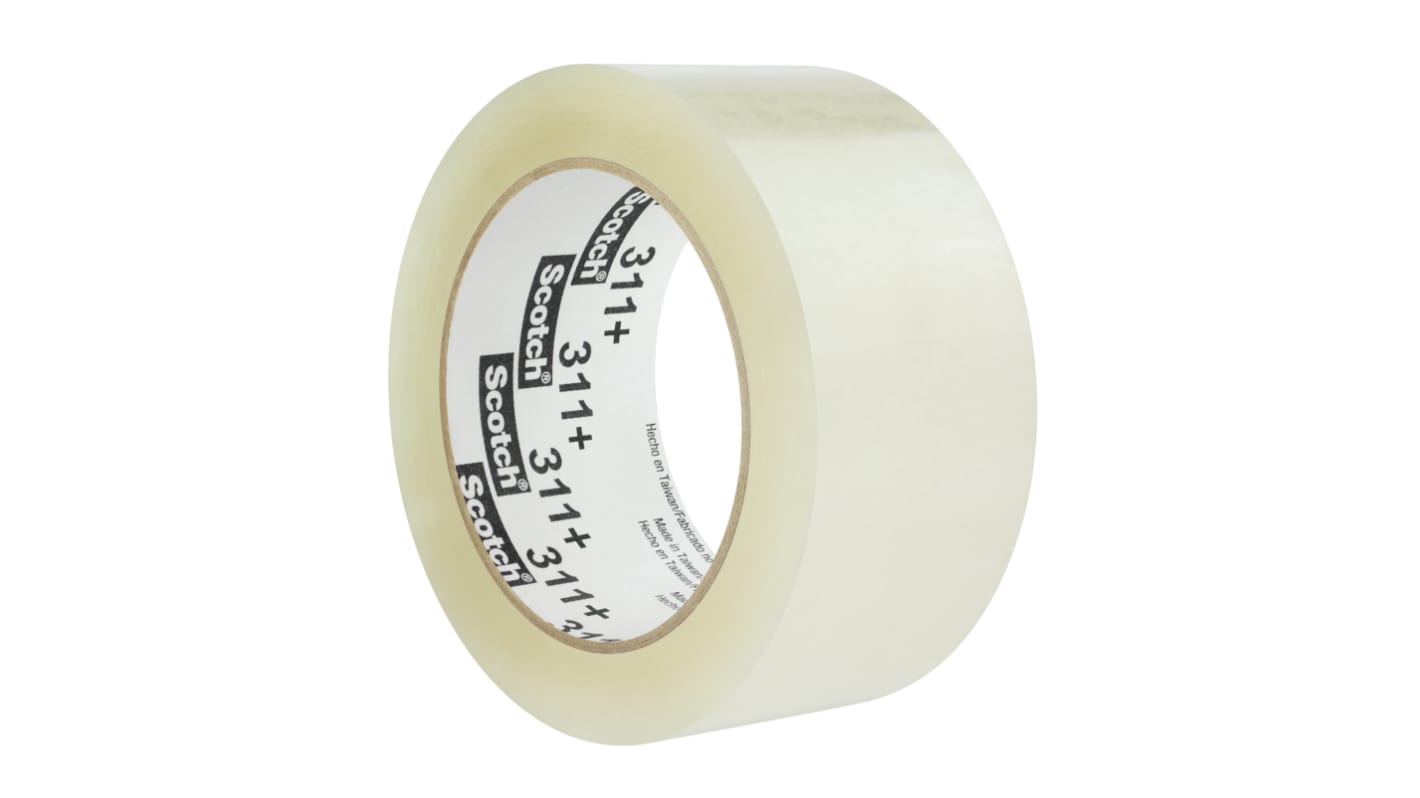 3M Scotch 311+ 7100220358 Transparent Packing Tape, 990m x 48mm