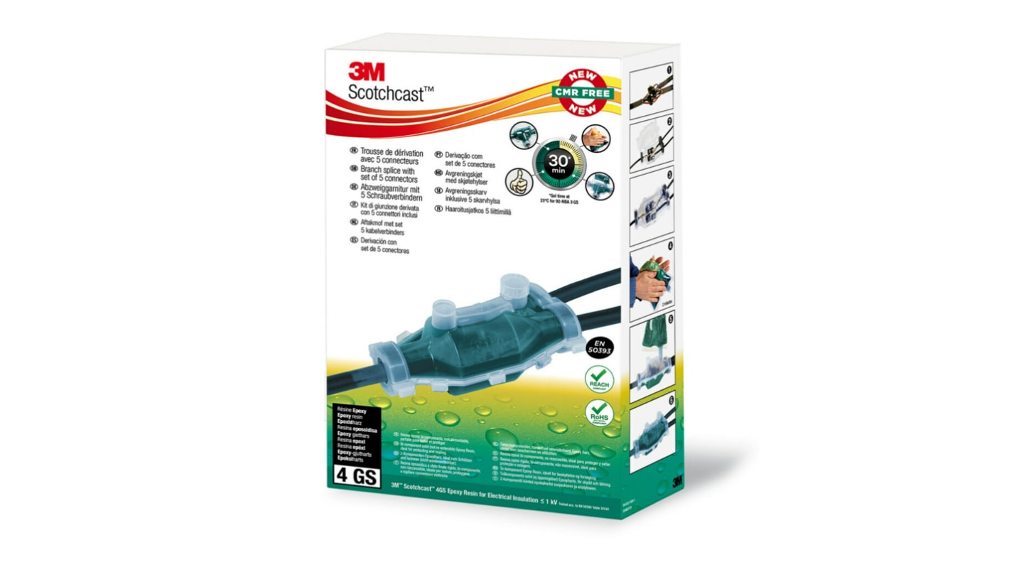 3M Scotchcast Resin Filled Cable Joint Kit, Branch Joint Type , 4 → 35mm²