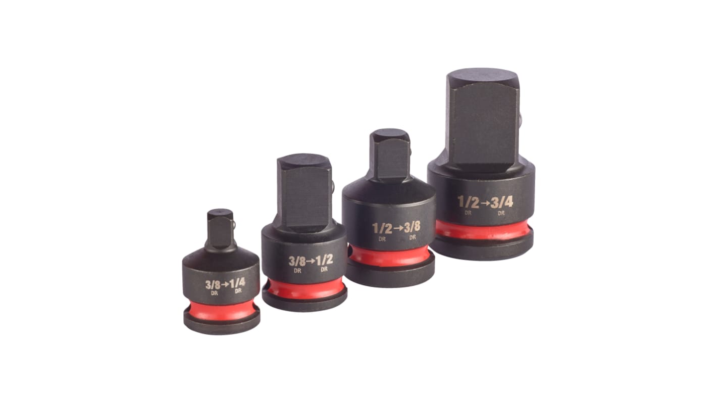 Milwaukee 1/2, 1/4, 1/8, 3/8 Square Socket Adapter Set