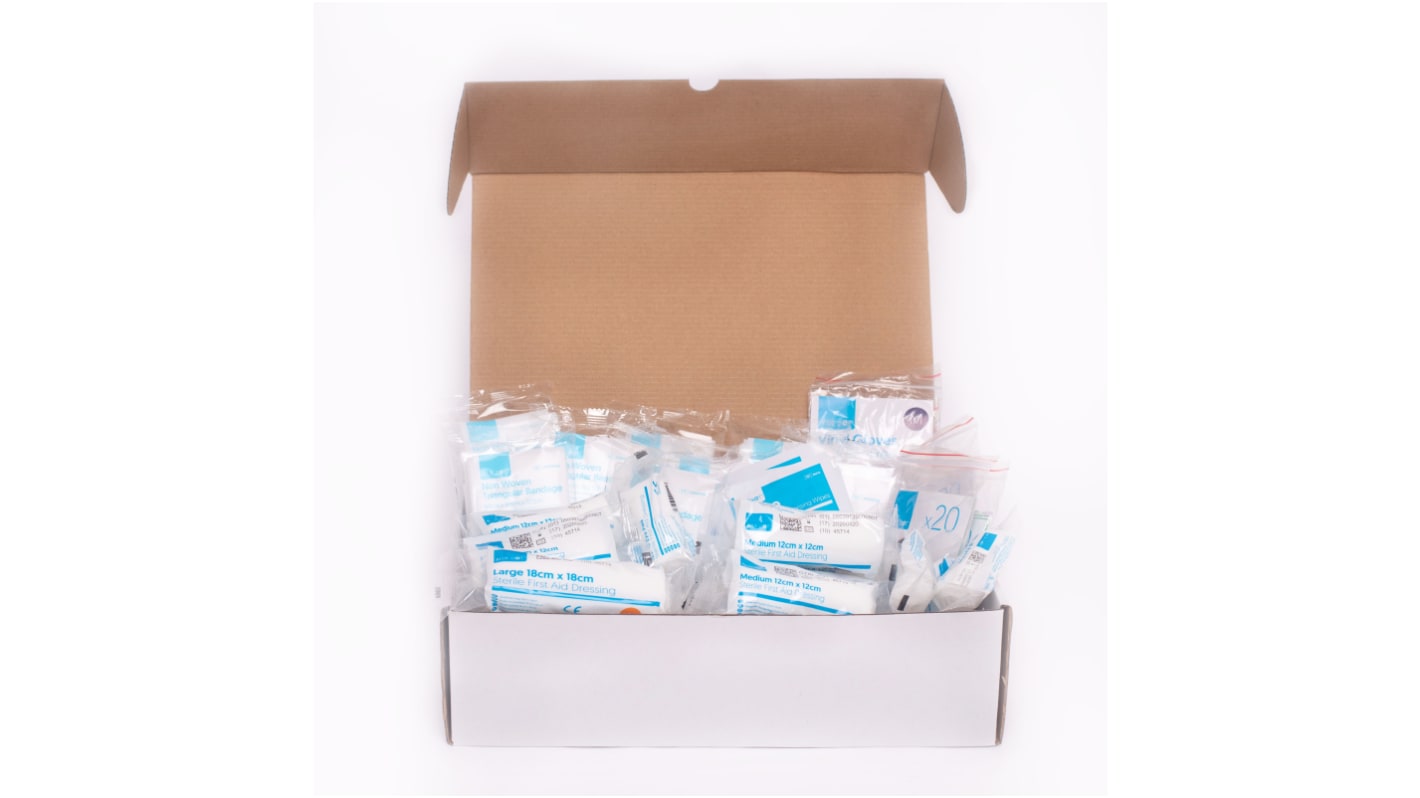 Crest Medical Cotton Blue, White First Aid Kit First Aid Kit, 1Each Per Package