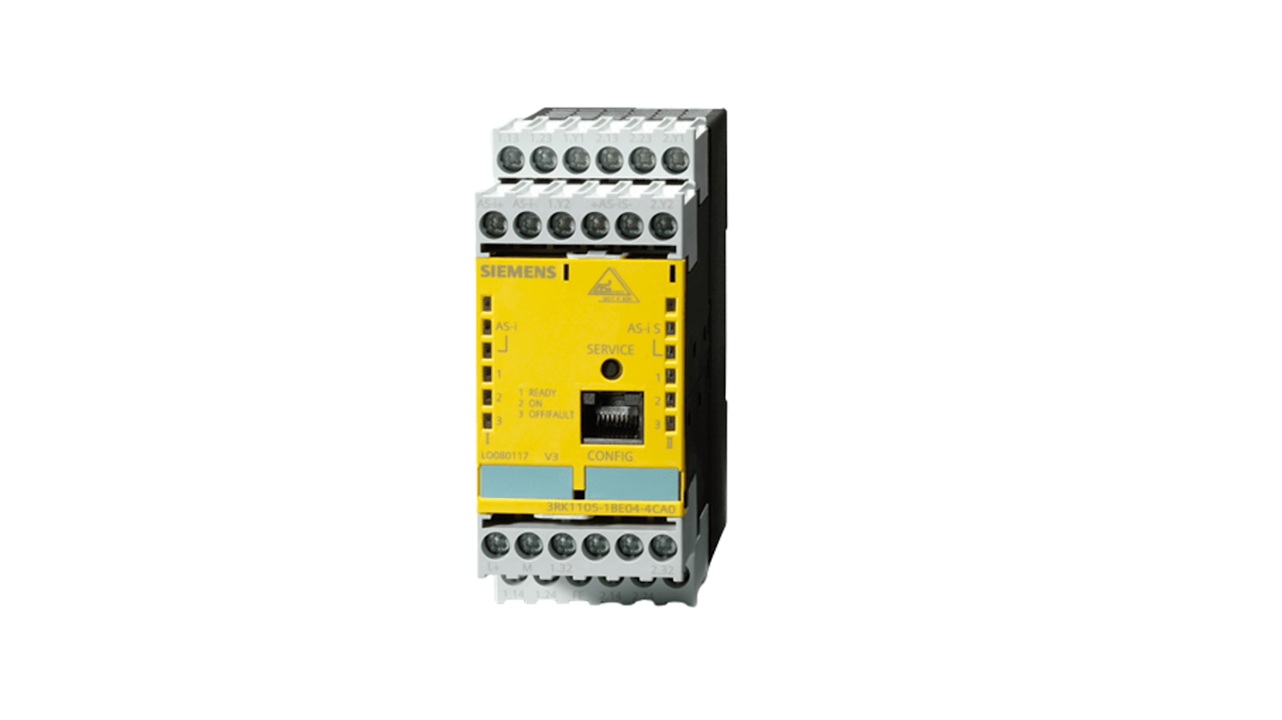 Monitor de seguridad Siemens AS-I Safe, para usar con Monitor de seguridad extendido ASIsafe tipo Analógico tipo Relé