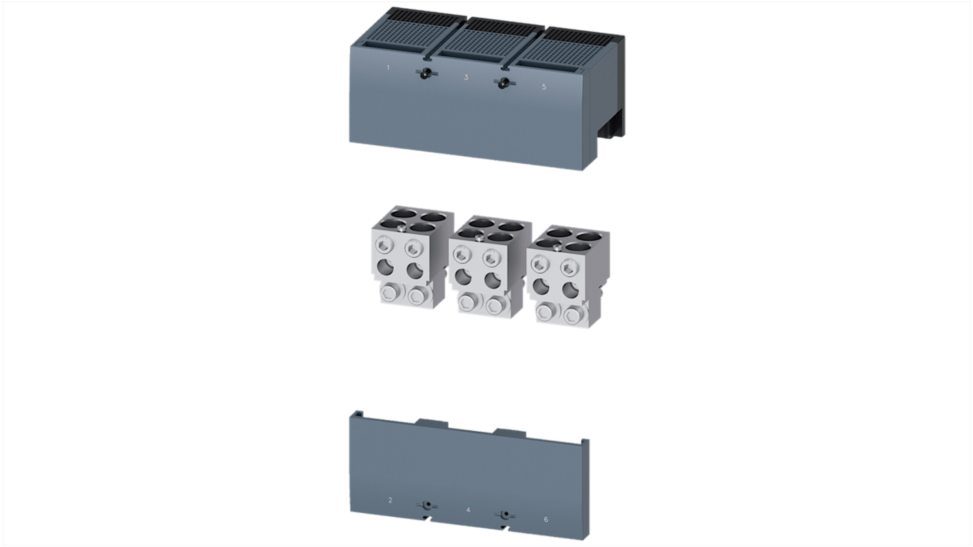 Conector de cable Siemens 3VA9603-0JC43 SENTRON para uso con 3VA15/25 1000