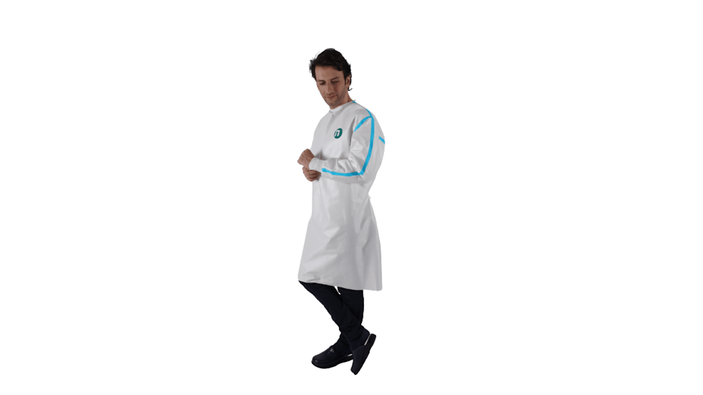 Grembiule monouso MED TRADE SRL in TNT SMS 56 gsm, Unisex, col. bianco