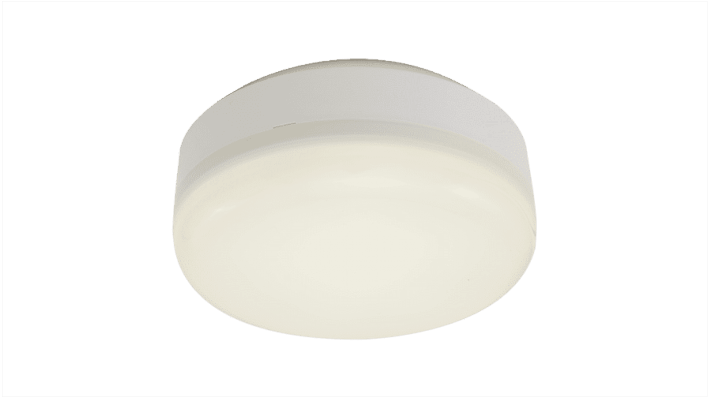 4lite UK Round LED Lighting Bulkhead, 5 W, 240 V, Lamp Supplied, IP44, ABELED