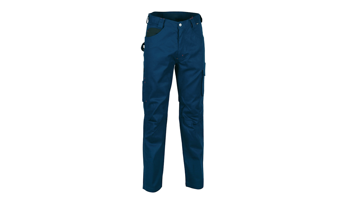 Pantaloni DRILL Nero/Blu Navy 40% poliestere, 60% cotone, lunghezza 38poll Resistenza al restringimento 52poll 132.08cm