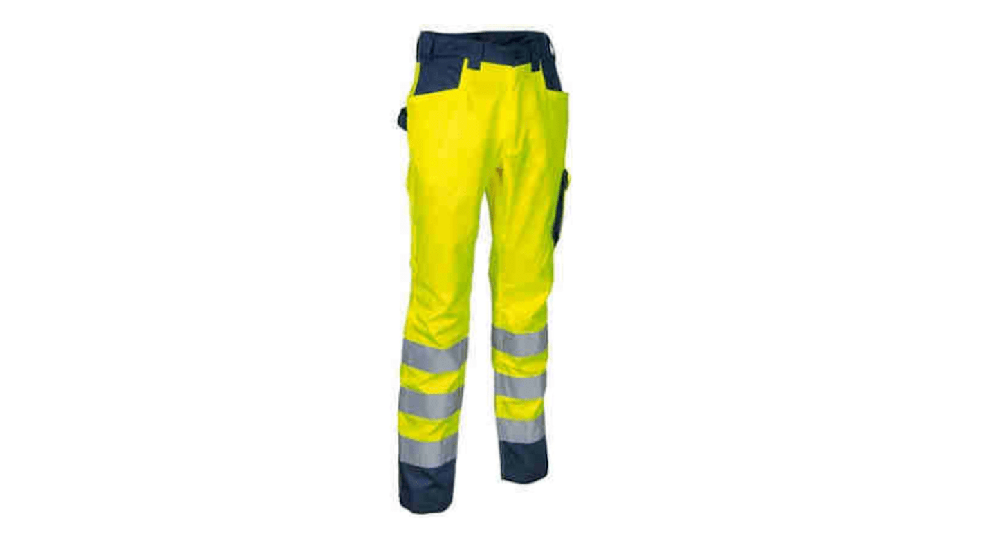 Pantaloni di col. Blu Navy/Giallo Cofra UPATA, 50poll