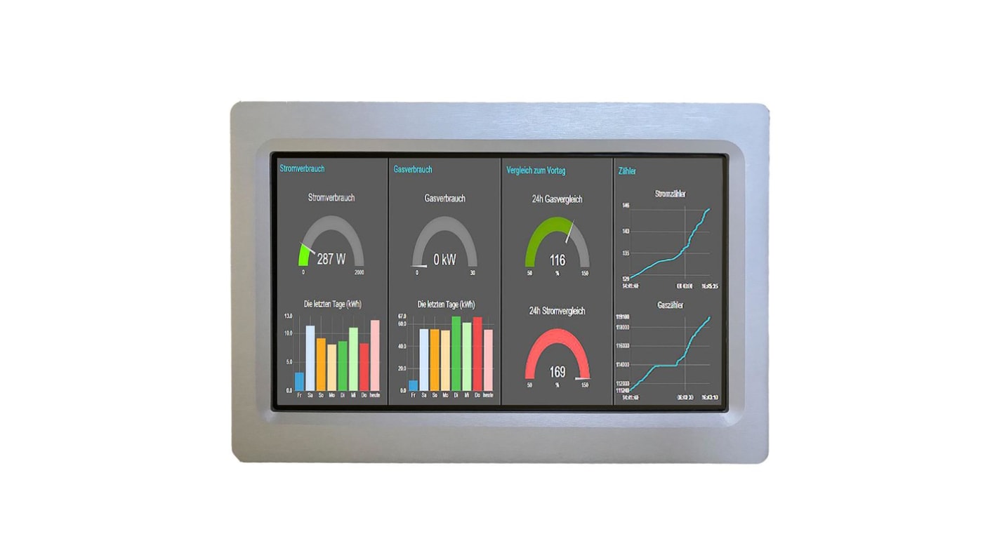 Industrial Shields Touchberry Series HMI Touch Screen HMI - 10.1 in, LCD Display, 1280 x 720