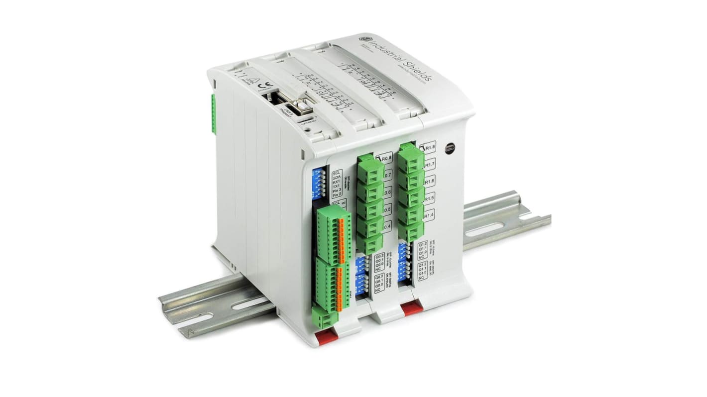 Industrial Shields M-DUINO Series PLC CPU for Use with Rasperry PI, 12 → 24 V dc Supply, Digital, Relay Output,