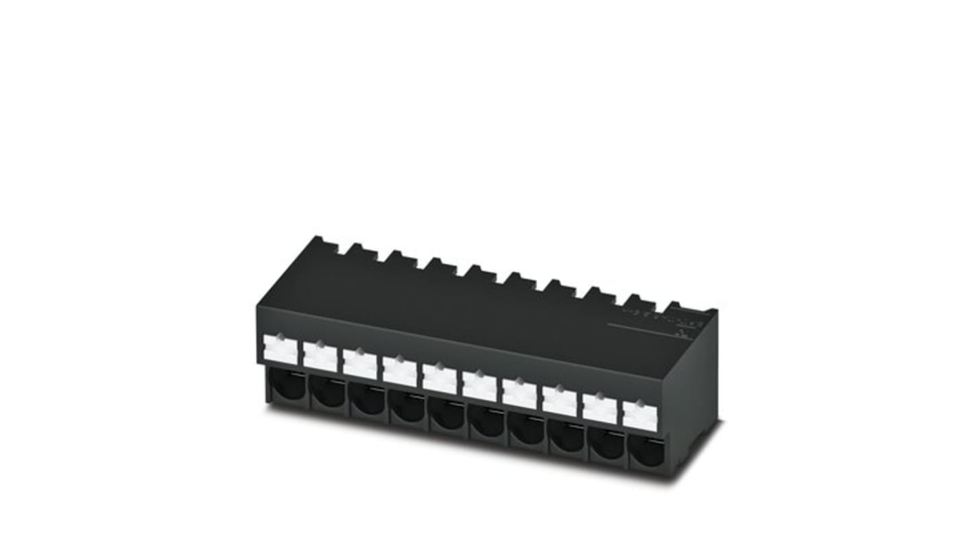 Phoenix Contact 0 P26, 5/ 3-H-5, SPT-THR 2 Series PCB Terminal Block, 3-Contact, 5mm Pitch, Through Hole Mount, 1-Row,