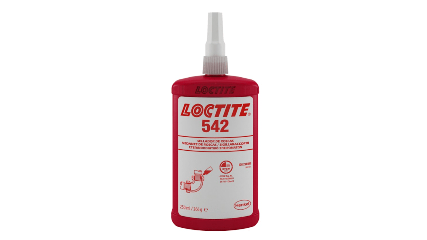 Frenafiletti Loctite 542, resistenza Media, col. Marrone da 250 ml
