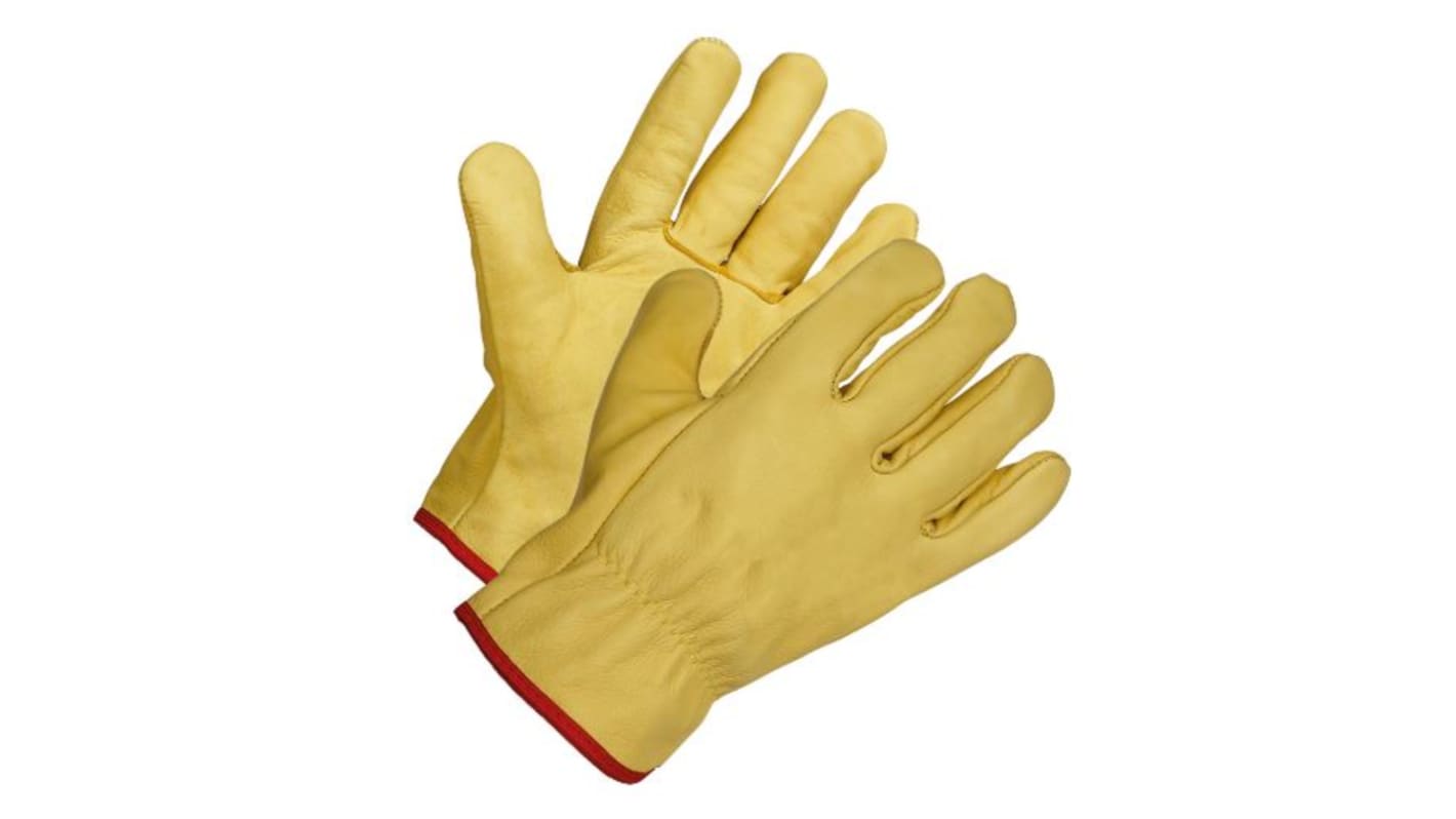 Himalayan H310 Yellow Fleece Abrasion Resistant, Cut Resistant Work Gloves, Size 10, Leather Coating