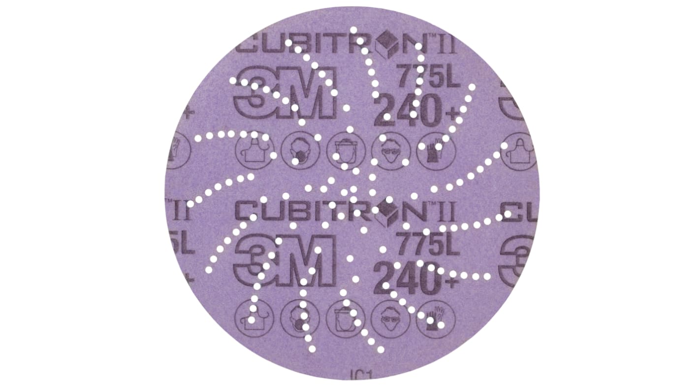 3M 3M Xtract Cubitron II Film Disc 775L Ceramic Sanding Disc, 127mm, 240+ Grade, 240+ Grit, 50/250 in pack