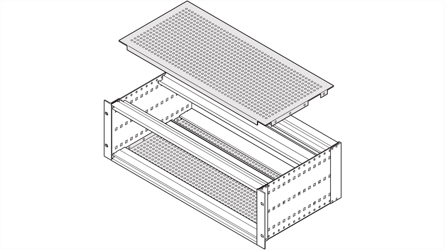 nVent SCHROFF Cover Plate, 3U, 355mm