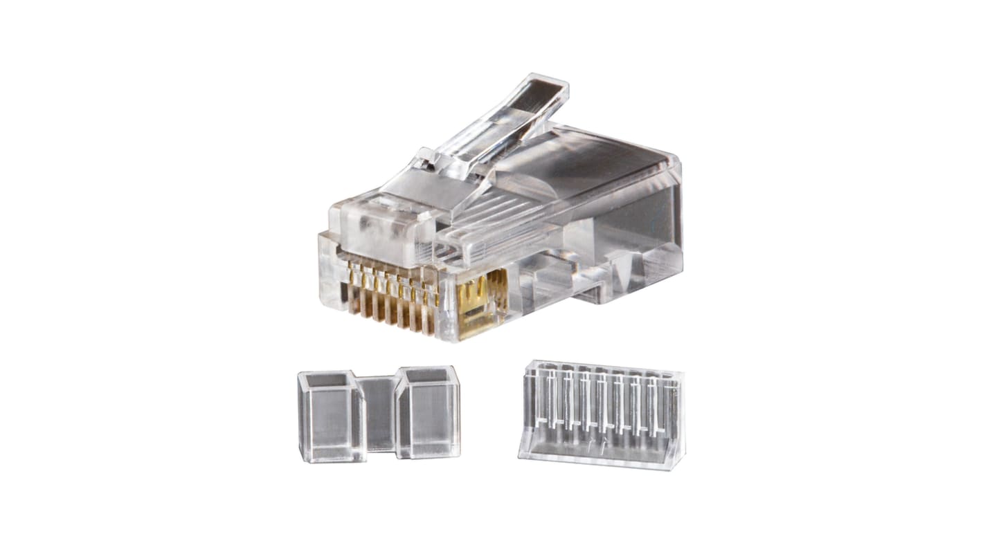 Klein Tools VDV826 Series Male RJ45 Connector, Cable Mount, Cat6 8 -Way